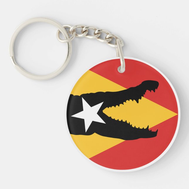 Öster Timor Crokodile Timorese National Animal Fla (Framsidan)