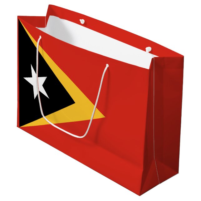 Öster Timor Flagga (Framsidan Vinklad)