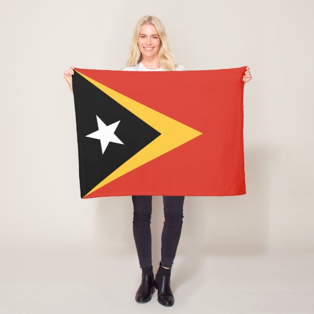 Öster Timor Flagga Fleecefilt (På plats)
