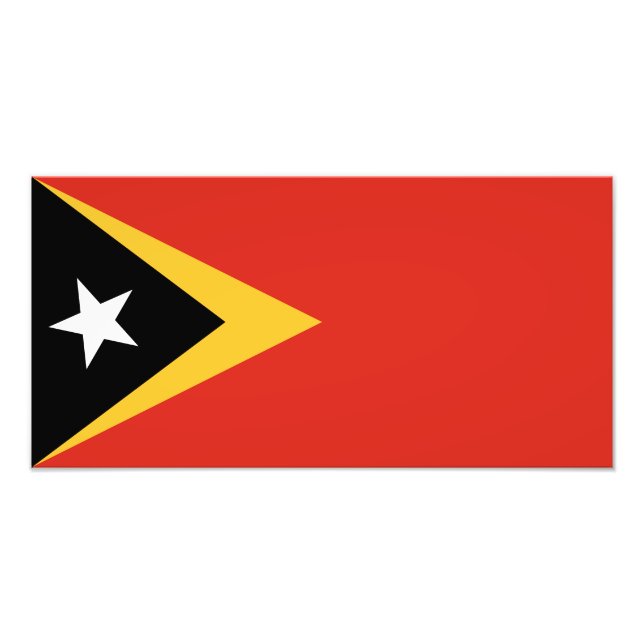 Öster Timor Flagga Fototryck (Framsidan)