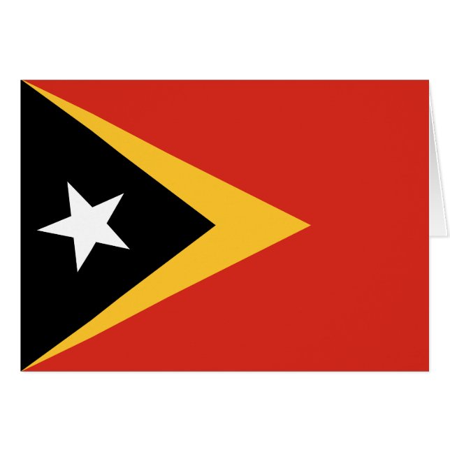 Öster Timor Flagga Hälsningskort (Framsidan Horizontal)