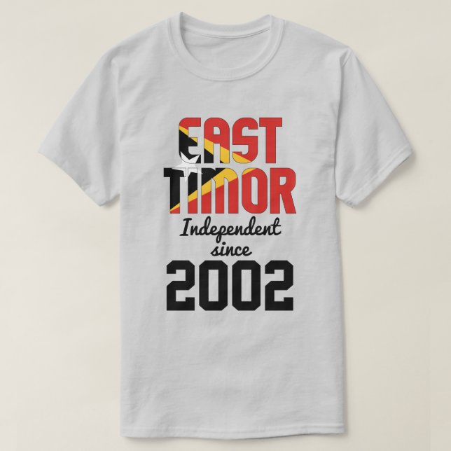 Öster Timor Flagga Independence Firande T Shirt (Design framsida)