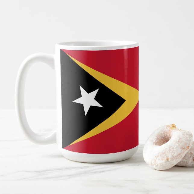 Öster Timor flagga Kaffemugg (Med munk)
