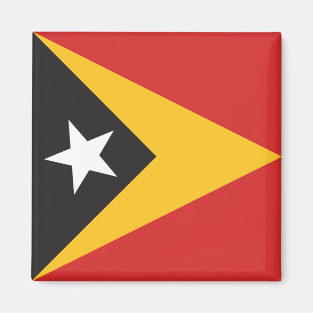 Öster Timor Flagga Magnet (Framsidan)
