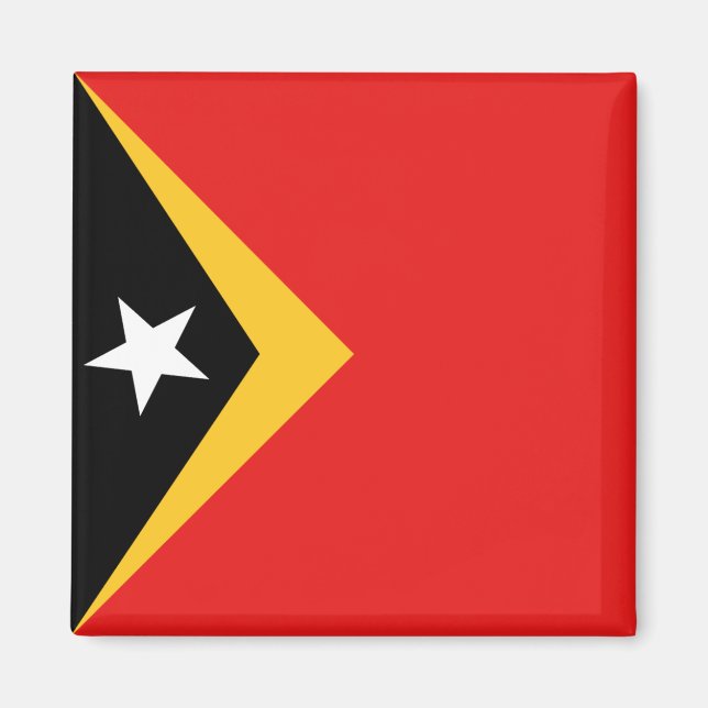 Öster Timor Flagga Magnet (Framsidan)