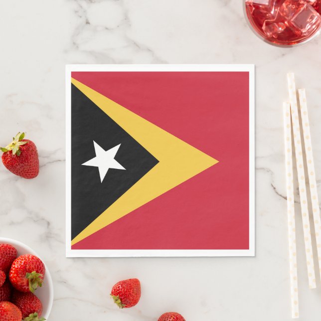Öster Timor flagga Pappersservett (Insitu)