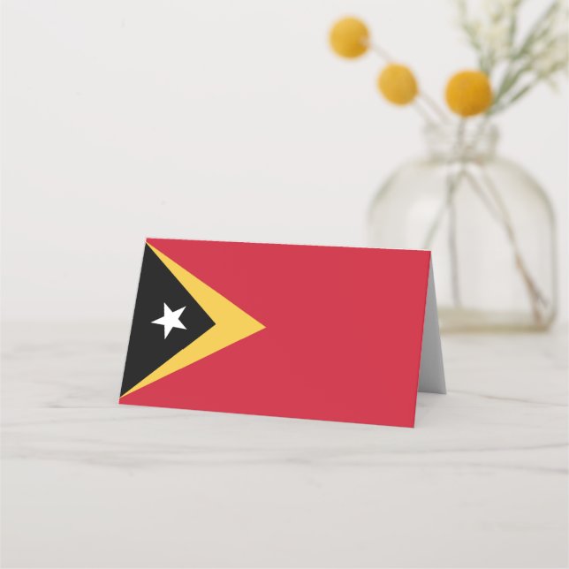Öster Timor flagga Placeringskort (Framsida)