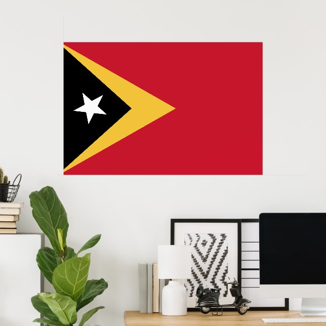 Öster Timor flagga Poster (Hemmakontoret)