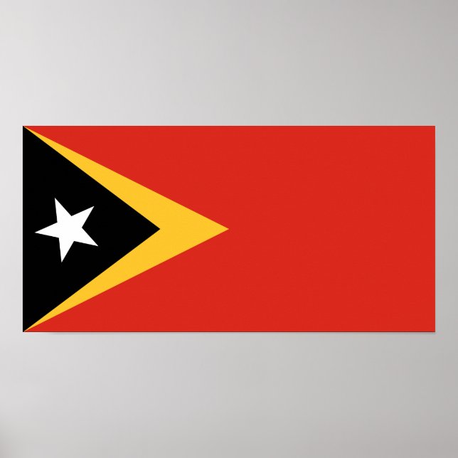 Öster Timor Flagga Poster (Framsidan)