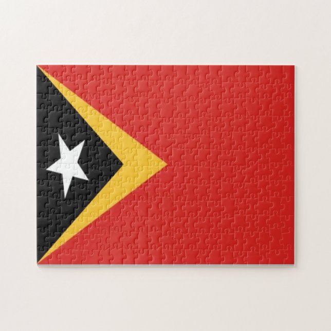 Öster Timor - Flagga - Pussel (Horisontell)