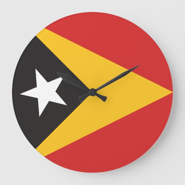 Öster Timor Flagga Stor Klocka (Framsida)