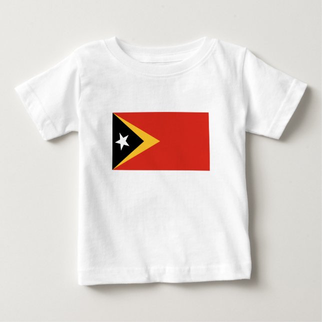 Öster Timor Flagga T Shirt (Framsida)