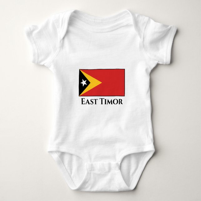 Öster Timor Flagga T Shirt (Framsida)