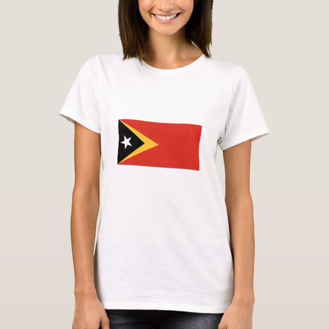 Öster Timor Flagga T Shirt (Framsida)