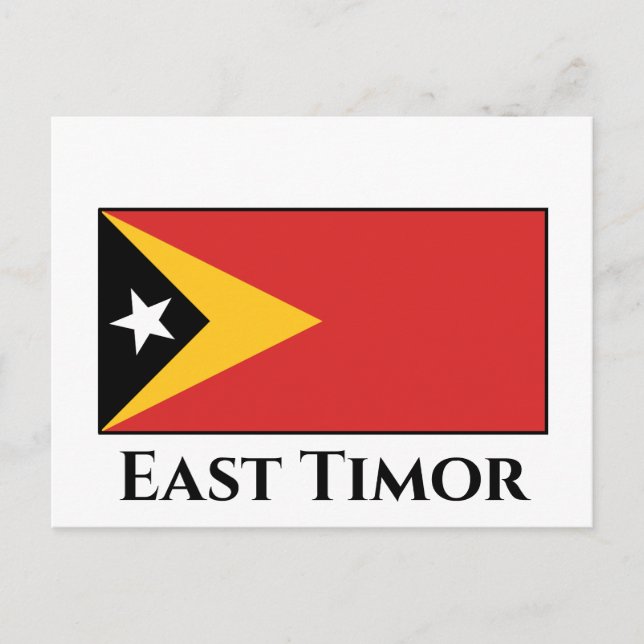 Öster Timor Flagga Vykort (Framsida)