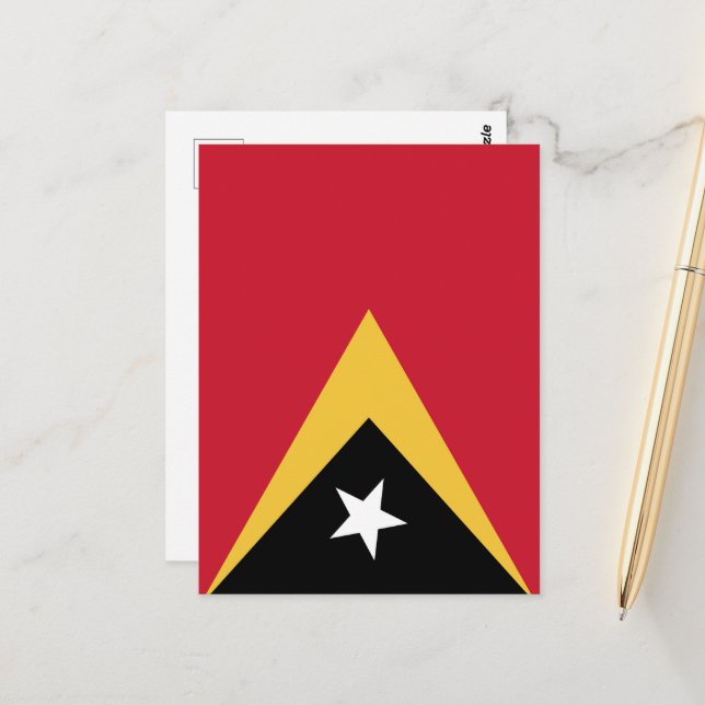 Öster Timor flagga Vykort (Fram/Back In Situ)