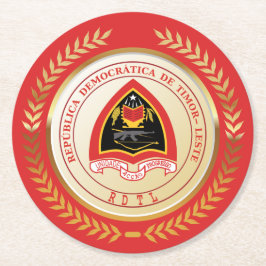Öster Timor Jackat av Arm Underlägg Papper Rund