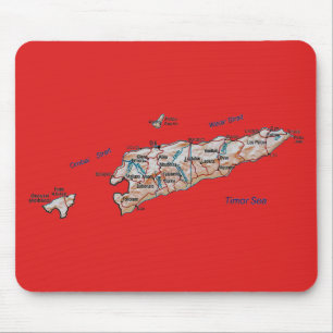 Öster Timor Karta Mousepad Musmatta