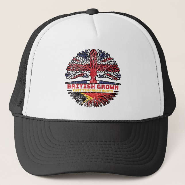 Öster Timor Öster Timorean British UK Träd Roots Keps (Framsida)