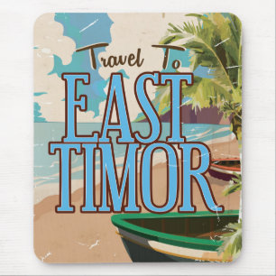 Öster Timor vintage resor poster konst. Musmatta