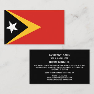Öster Timorese Flagga, Flagga, Öster Timor Visitkort
