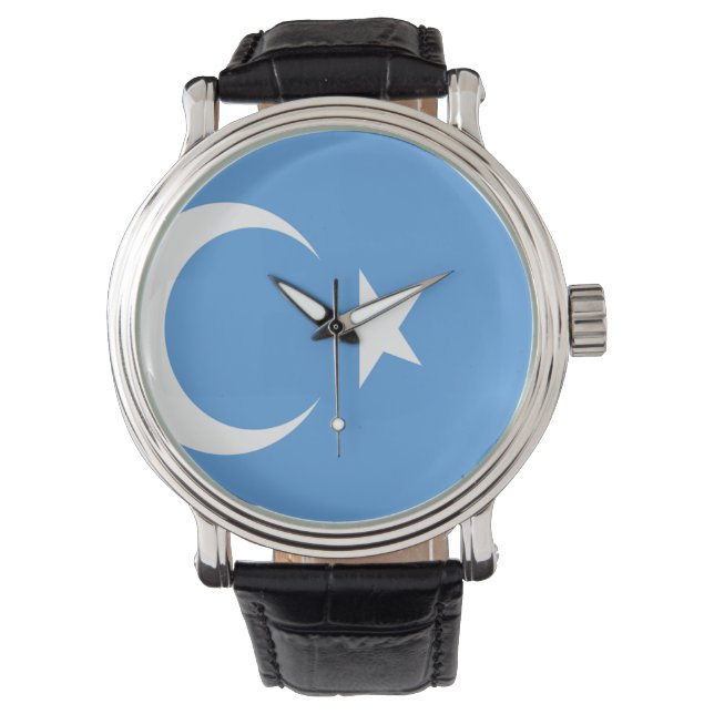 Öster Turkestan Uyghur Flagga Armbandsur (Framsida)