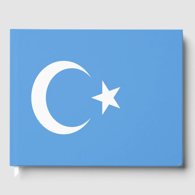 Öster Turkestan Uyghur Flagga Gästböcker (Framsida)