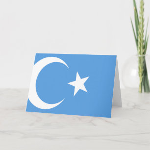 Öster Turkestan Uyghur Flagga Kort