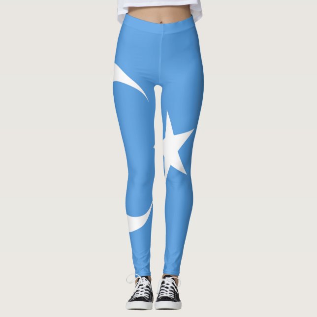 Öster Turkestan Uyghur Flagga Leggings (Framsida)