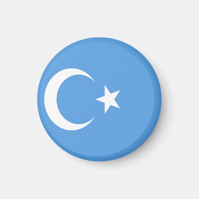 Öster Turkestan Uyghur Flagga Magnet (Framsidan)