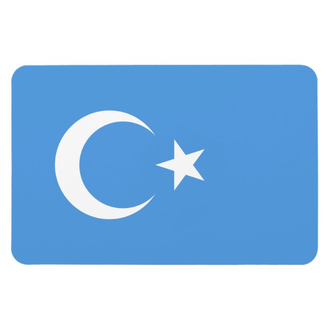 Öster Turkestan Uyghur Flagga Magnet (Horisontell)