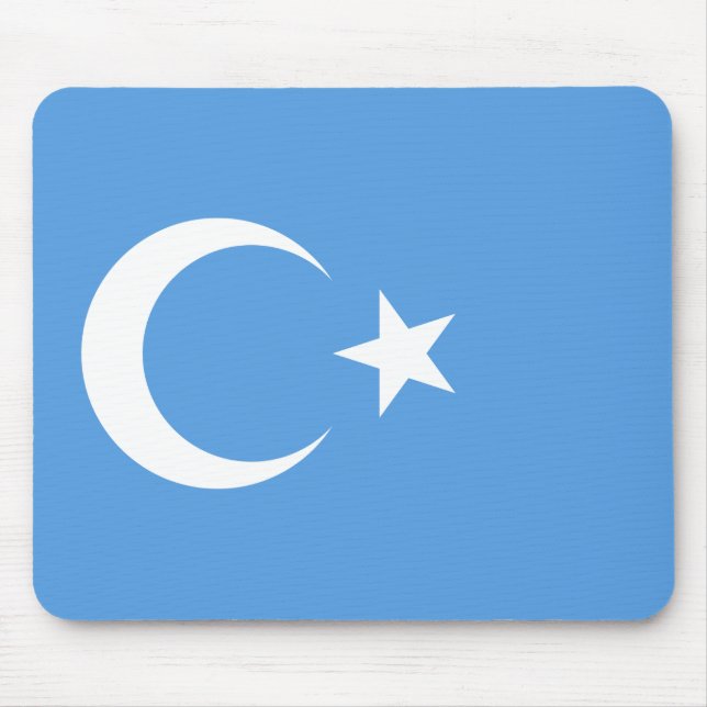 Öster Turkestan Uyghur Flagga Musmatta (Framsidan)