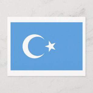 Öster Turkestan Uyghur Flagga Vykort