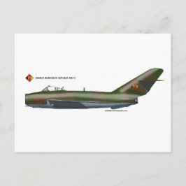 Öster tyska MiG17 Fresco Vykort