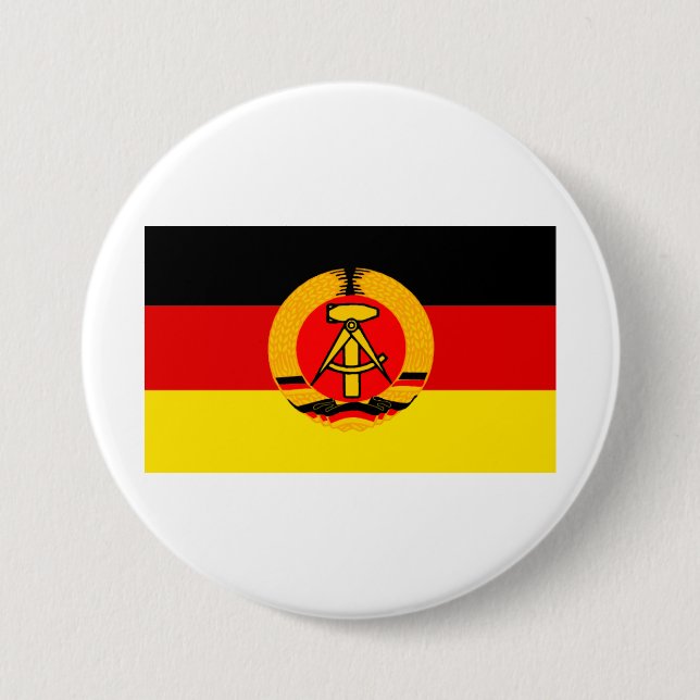 Öster Tyskland Flagga Knapp (Framsida)