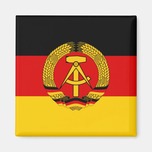 Öster Tyskland Flagga Magnet (Framsidan)