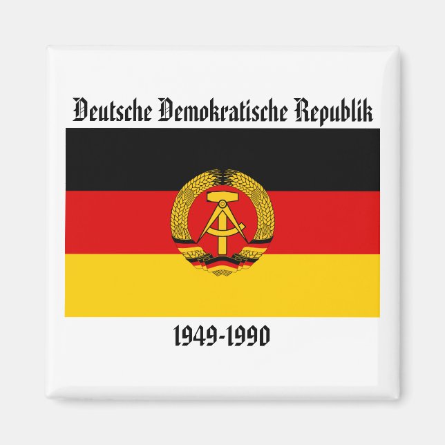 Öster Tyskland Flagga Magnet (Framsidan)