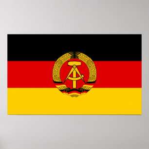 Öster Tyskland Flagga Poster