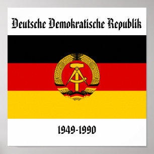 Öster Tyskland Flagga Poster