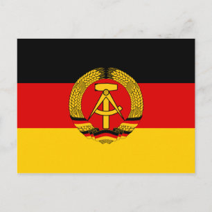 Öster Tyskland Flagga Vykort