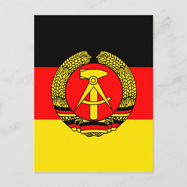 Öster Tysklanda Flagga av hög kvalitet Vykort (Framsida)