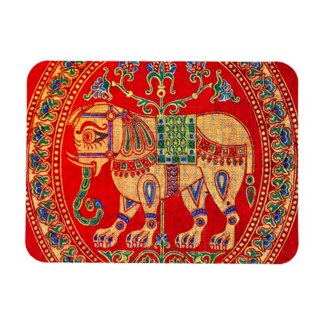 Öster-utskrift av elefant magnet (Horisontell)