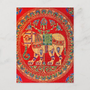 Öster-utskrift av elefant vykort