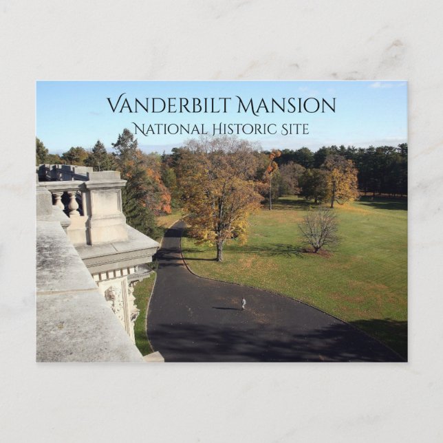 Öster View från Tak Vanderbilt Mansion, Hyde Park Vykort (Framsida)