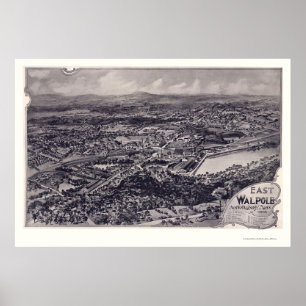 Öster Walpole, MORSA Panoramic Karta - 1898 Poster