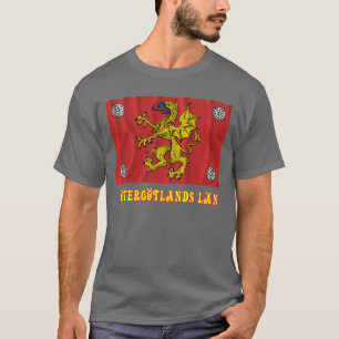 Östergötlands län som vinkar flagga med namn tee