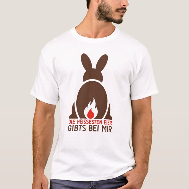 Osterhase_heisseEier Tee Shirt (Framsida)