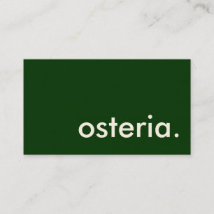 Osteria. Visitkort
