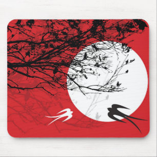 Österlänningsvalor i månsken Mousepad Musmatta
