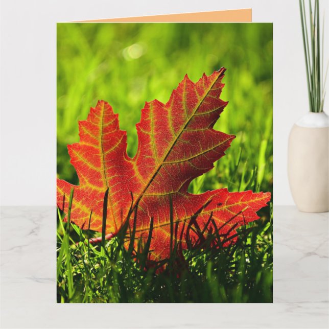 ÖSTERMÄNDSKA FALL BIRTHDAY GREETARD CARD KORT (Framsida)